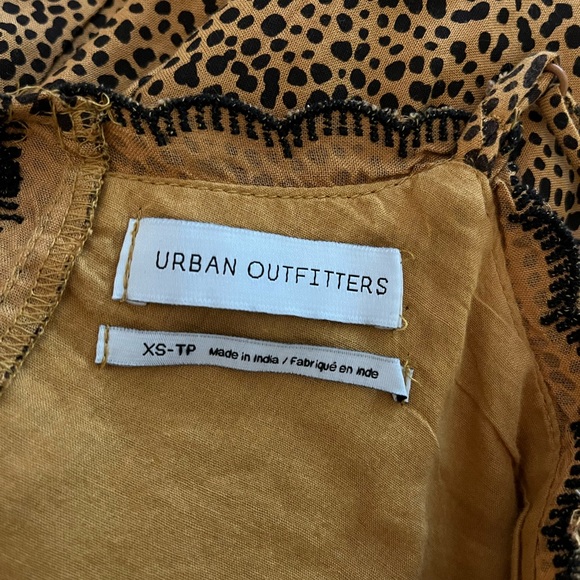 Urban Outfitters Tiered Sleeveless Sundress Mini Dress Animal Print Leopard XS - Picture 5 of 16